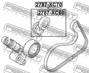 НАТЯЖИТЕЛЬ РЕМНЯ подходит для VOLVO S80 II 2007-2016 2790-XC70 2790-XC70 FEBEST