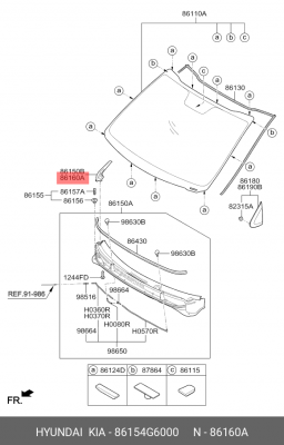 86154G6000 КОЖУХ ПАНЕЛИ 86154G6000 HYUNDAI