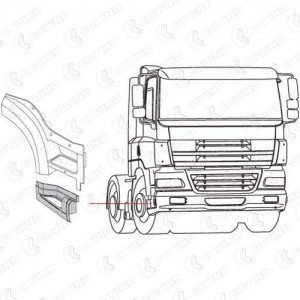 подножка нижняя !правая \DAF CF85 CF0240 COVIND