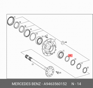шайба шестерни дифференциала A 946 356 01 52 MERCEDES BENZ