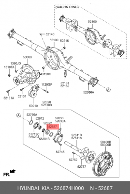 Уплотнительное кольцо 52687-4H000 526874H000 HYUNDAI KIA