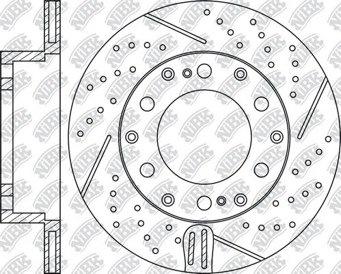 Диск тормозной TOYOTA Land Cruiser Prado LEXUS GX460 задний (1шт.) NIBK RN1553DSET NIBK