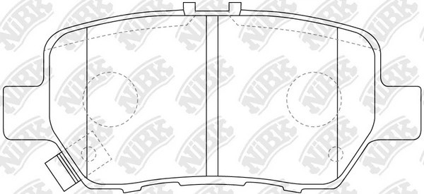 Колодки тормозные HONDA Legend (04-10) задние (4шт.) NIBK PN8512 NIBK