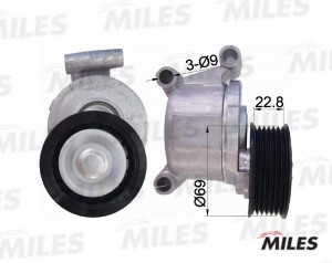 Натяжитель ремня приводного FORD FOCUS II/ VOLVO C30/S40 1.8-2.0 AG00292 AG00292 MILES