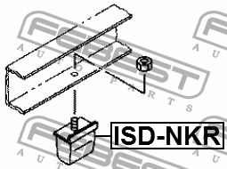 Отбойник рессоры задний ISUZU ELF NLR/NMR 55.85 LHD 2008- ISD-NKR ISD-NKR FEBEST