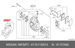КОЖУХ ТОРМОЗНОГО ДИСКА 41161-1EN1A 41161-1EN1A NISSAN