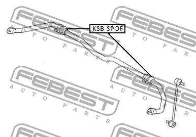 Втулка переднего стабилизатора d23.7 KIA SPORTAGE 2013-2015 KSB-SPOF KSB-SPOF FEBEST