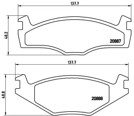 P85005 TAR392=171 00 !колодки дисковые п.\VW Golf II 1.6/1.8GTi 83-91/Passat 1.8 P85005 BREMBO
