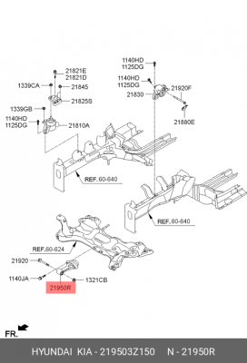 Опора двигателя HYUNDAI i40 (11-) передняя OE 219503Z150 HYUNDAI KIA