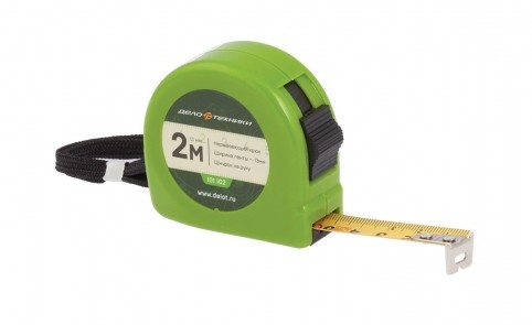 Рулетка  2м 16мм пластиковый корпус /ДЕЛО ТЕХНИКИ/ 101102 DELO TEHNICI