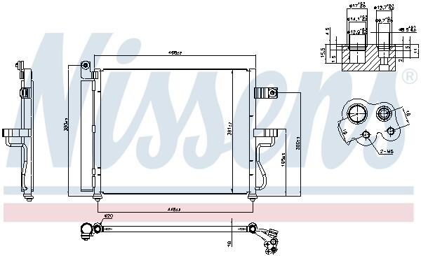 AVA HY5081=GR905503 [9760625600] !радиатор кондиционера\ Hyundai Acent 1.3-1.6 0 94452 NISSENS