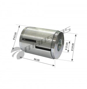 Сайлентблок DAF рессоры задней (24x63x86мм) MANSONS 200.022 MANSONS