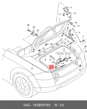 AUDI A4/SEAT ALHAMBRA/SKODA FABIA/VW CADDY 1K0 899 185 VAG