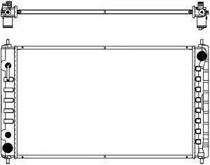 Радиатор NISSAN Teana (08-) охлаждения двигателя SAKURA 33418501 SAKURA