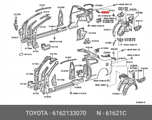 ПАНЕЛЬ ВОДОСТОКА ПРАВАЯ 61621-33070 TOYOTA