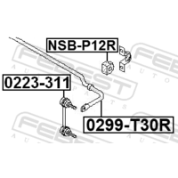 Стабилизатор задний d18.8 0299-T30R 0299T30R FEBEST