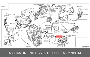 фильтр салона!\ Nissan Tiida 1.5-1.8 07> 27891-EL00B NISSAN