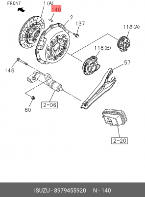 8979455920 PIN, STRAIGHT 8-97945-592-0 ISUZU