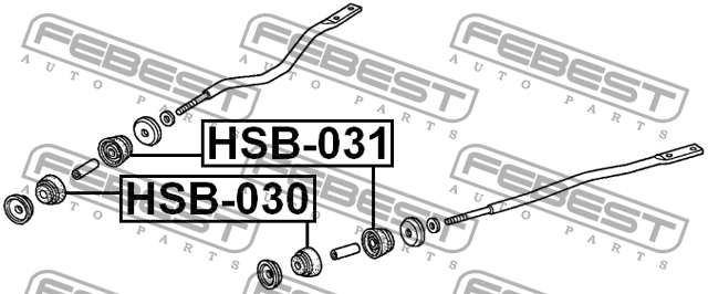 Втулка тяги подвески HONDA ODYSSEY RA3 1998­-1999 HSB-030 HSB-030 FEBEST