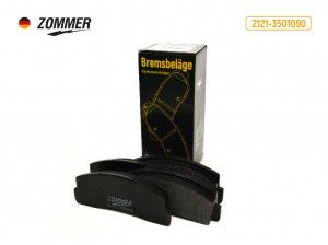 Колодка тормозная передняя ВАЗ 2121, 21214, 2123 (к-т 4 шт) 21213501090 ZOMMER