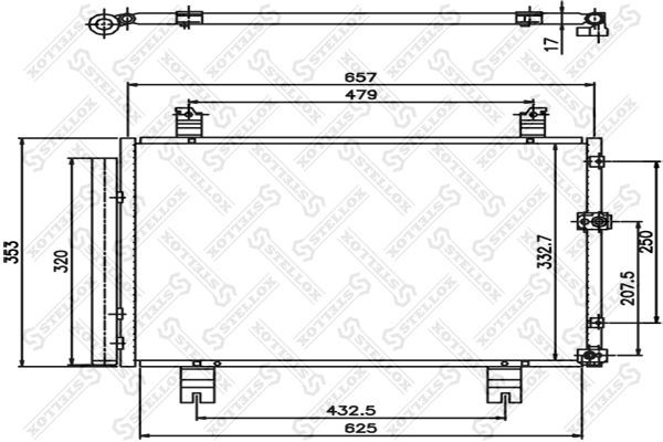 радиатор кондиционера!\ Lexus IS250 2.5i V6 24V 05> 10-45681-SX STELLOX