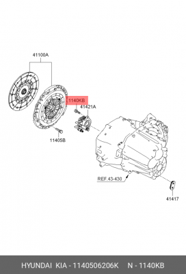 Болт с буртиком 11405-06206K 1140506206K HYUNDAI KIA