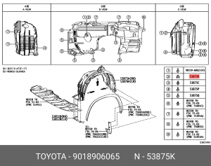 Клипса 90189-06065 90189-06065 TOYOTA
