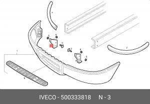 КРОНШТЕЙН БАМПЕРА 500333818 IVECO