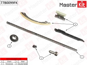 Комплект цепи ГРМ OPEL Insignia 2.0 Turdo A20 NHT 08- 77B0099FK 77B0099FK MASTER KIT