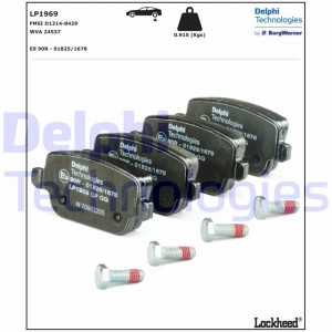 LP1969 колодки дисковые з.\ Ford Mondeo IV/Kuga 2.0-2.5/1.8TDCi 06> LP1969 DELPHI