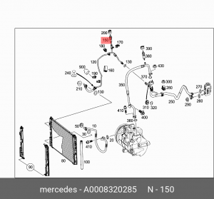 Клапан MERCEDES кондиционера OE A 000 832 02 85 MERCEDES BENZ