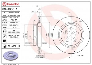 MERCEDES BENZ GLK-CLASS X204 (2008>) 09A35811 BREMBO