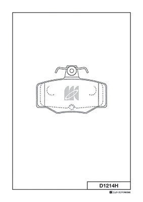 Колодки тормозные дисковые D1214H D1214H MK KASHIYAMA