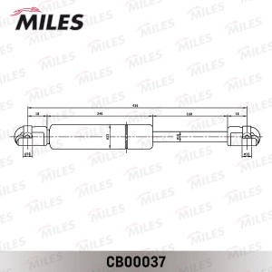 Упор газовый TOYOTA LAND CRUISER 100 98-07 CB00037 CB00037 MILES