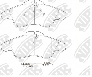 Колодки тормозные MERCEDES Sprinter (W901-W904),Vito (W638) VW LT (96-06) передн PN0301W NIBK