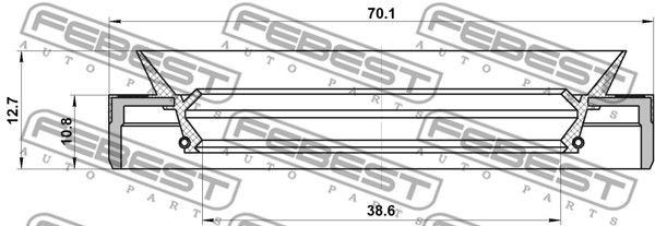 Сальник редуктора задн моста MERCEDES W201-204, W124/210-212 95MES-40701113R 95MES-40701113R FEBEST