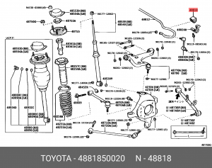 втулка стабилизатора заднего! d14\ Lexus Celsior/LS430 00-06 48818-50020 TOYOTA
