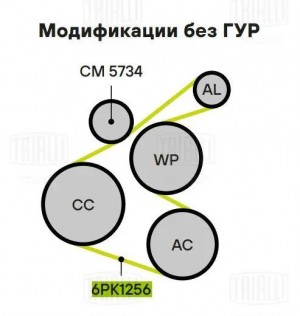 р/к привода! ремень, ролик\ Lada Vesta 1.6i/1.8i AC 15> GD1203 TRIALLI