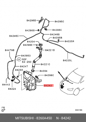 Бачок омывателя 8260A450 8260A450 MITSUBISHI