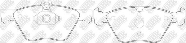 Колодки тормозные MERCEDES E (W210) передние (4шт.) NIBK PN0166 NIBK