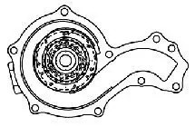 Насос водяной для а/м Audi A4 (94-)/VW Passat B5 (96-) 1.6i/1.8i/1.8T (без корпу LWP 1817 LUZAR