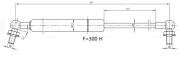 Упор газовый (амортизатор) Toyota Land Cruiser Prado (02-) (капота) (GS 1907) GS1907 TRIALLI