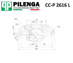 Цилиндр переднего суппорта левый LADA LARGUS, LOGAN, SANDERO CC-P2616L CCP2616L PILENGA