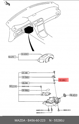 лампа накаливания!\14V, 1.4W B456-60-223 MAZDA