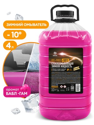 Жидкость омывателя -10С 4л бабл-гам Ice Clean GRASS 110488 GRASS
