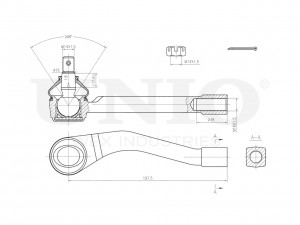 Наконечник рулевой левый SSP-10144 UNIO