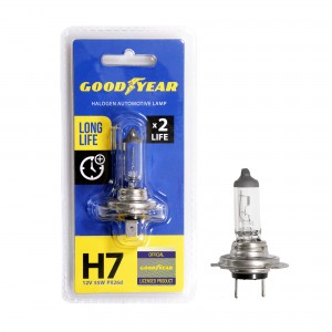 Лампа 12V H7 55W PX26d блистер (1шт.) Long Life GOODYEAR GY017123 GOODYEAR