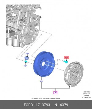 БОЛТ МАХОВИКА 1713793 1 713 793 FORD