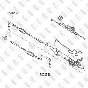 наконечник рулевой тяги правый!\ Nissan Pathfinder R51M/Navara D40M 05> FS0833R FIXAR