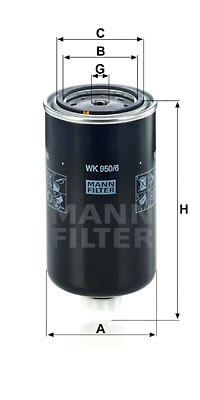 Фильтр топливный WK950/6 WK9506 MANN FILTER